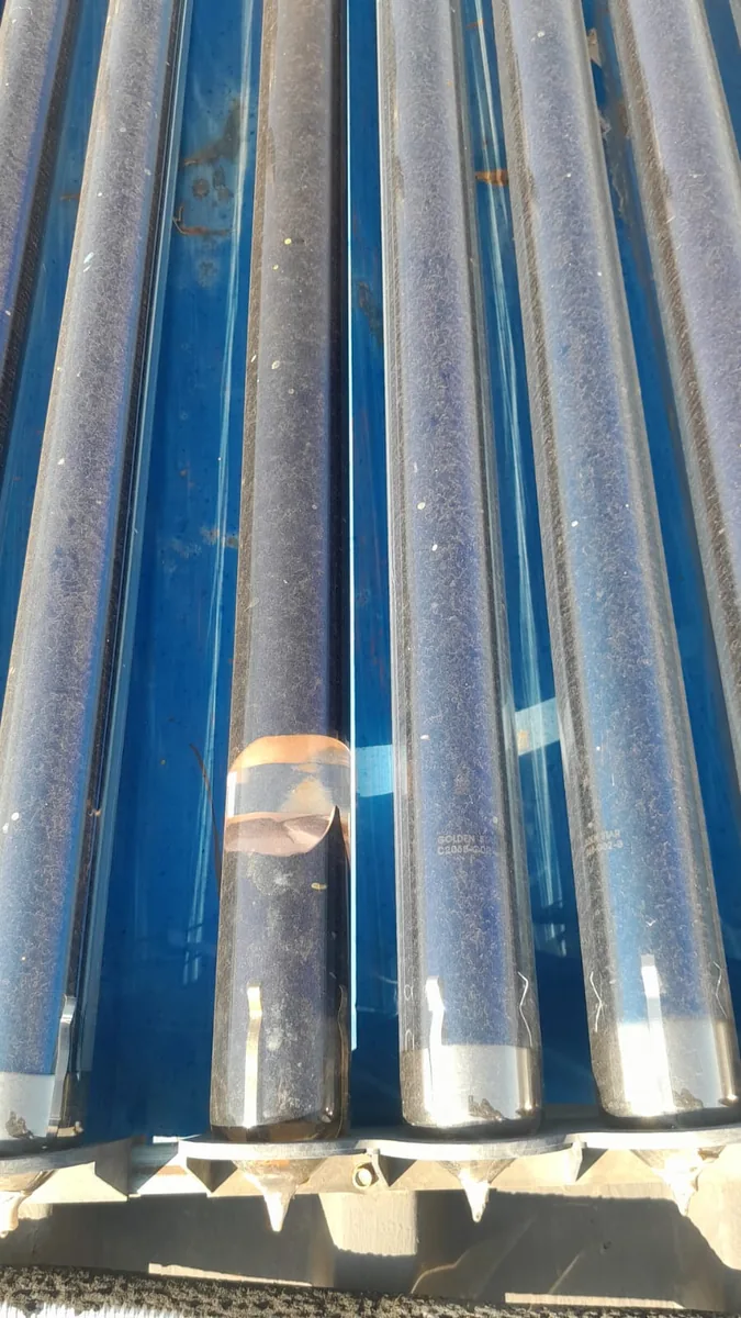 damaged evacuated tube identified during maintenance of a 100 litre solar geyser system